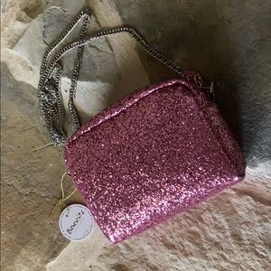 BEWALTZ PINK SEQUINS CROSSBODY BAG